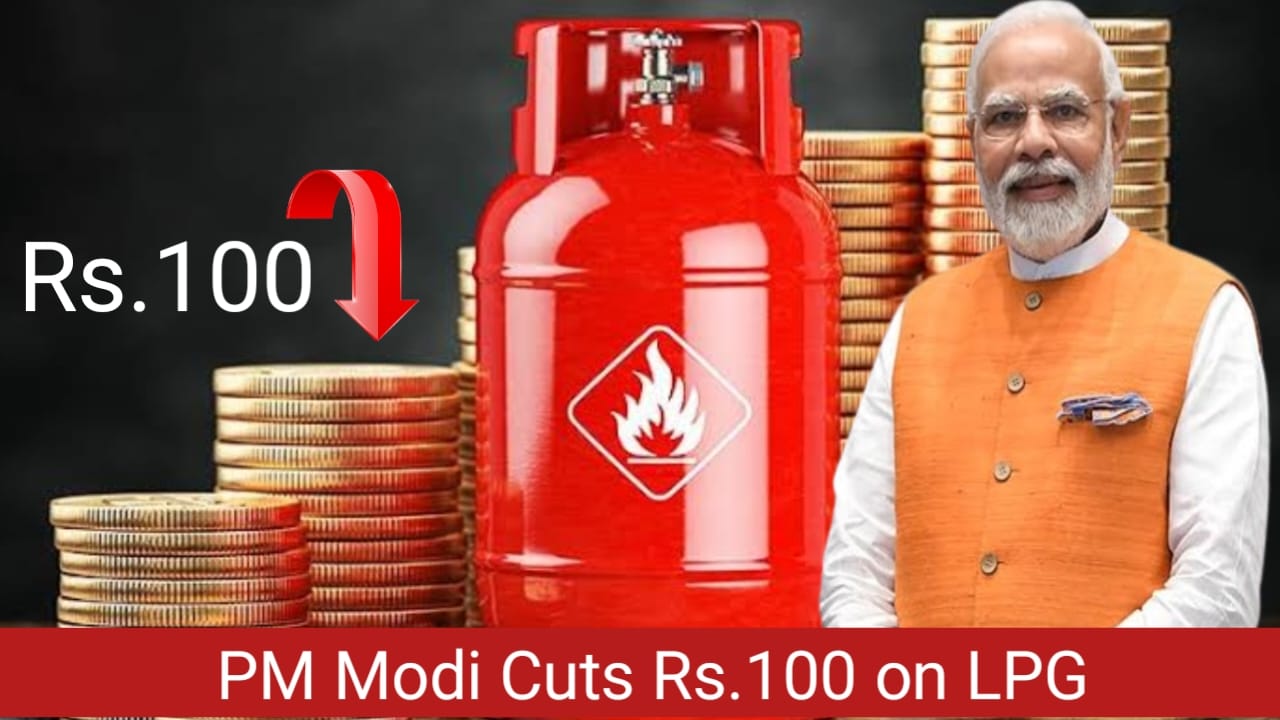 Pm modi Cuts rs.100 on lpg gas